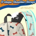thumbnail image 4 of Dog Bone Retro Cream Pattern 17" Waterproof Oxford School Backpacks for Teens, S-Shape Padded Straps, for School, Travel, Hiking, Camping, 4 of 4