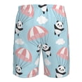 thumbnail image 6 of Kll Cute Panda Flying In The Sky Men'S Casual Summer Beach Shorts Hawaiian Shorts With Pockets-3x-Large, 6 of 9