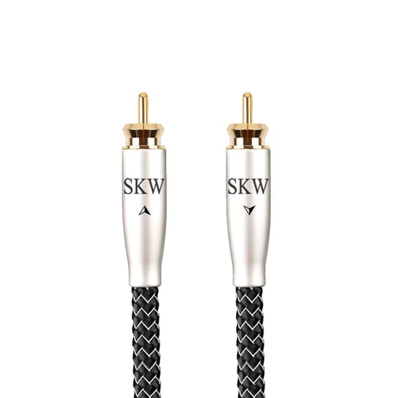 SKW Câble Subwoofer Série WG Haut de Gamme RA à RCA 9.8 Pieds/3M
