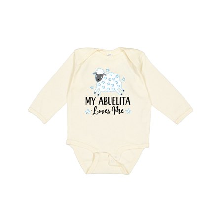 

Inktastic Abuelita Loves Me Baby Lamb Boys or Girls Long Sleeve Baby Bodysuit