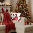 thumbnail image 4 of YIKA Santa Claus Christmas Tree Snowflake Elk pillow Christmas Pillow Covers 17.7x17.7 Inches Decorative Pillow Cases With Soft Fabric Hidden Zipper For Home Decor Cushion Throw Pillow B, 4 of 6