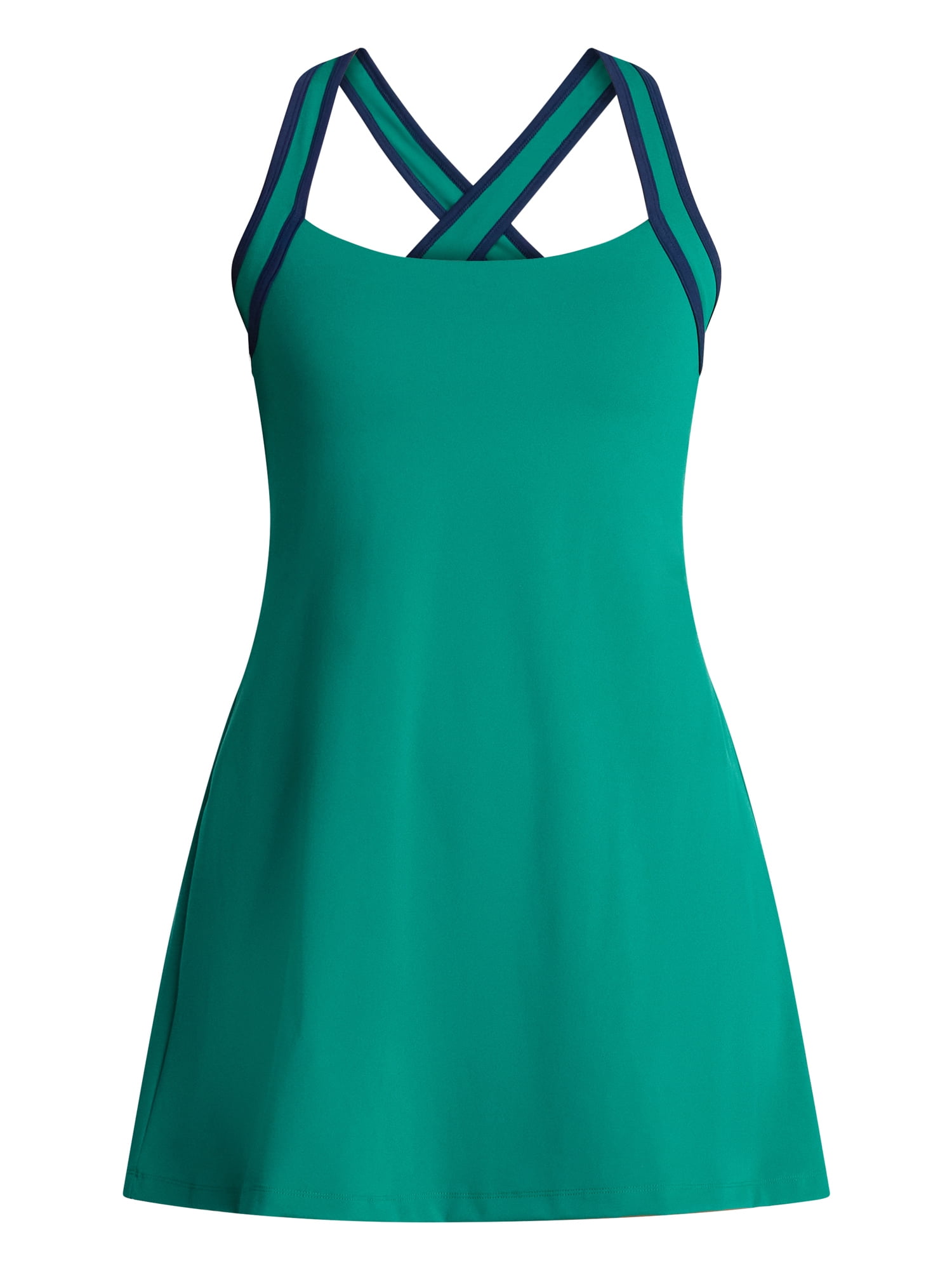 Avia Women's Criss Cross Back Piped Trim Active Dress, Sizes XS-4X