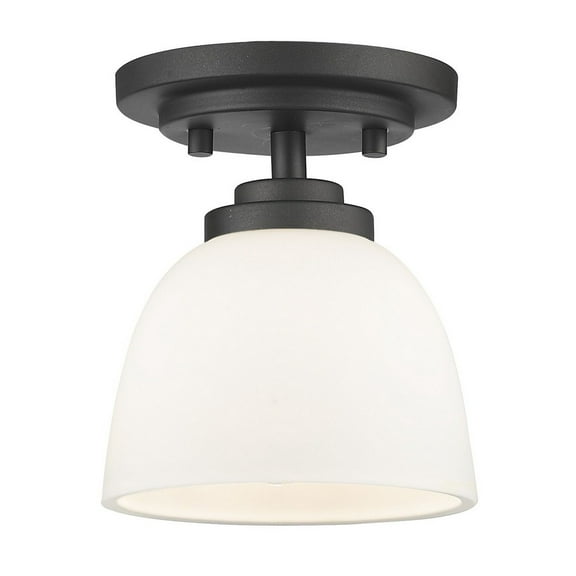 1 Light Flush Mount in Traditional Style 6 inches Wide By 7.25 inches High-Bronze Finish Bailey Street Home 372-Bel-2020027