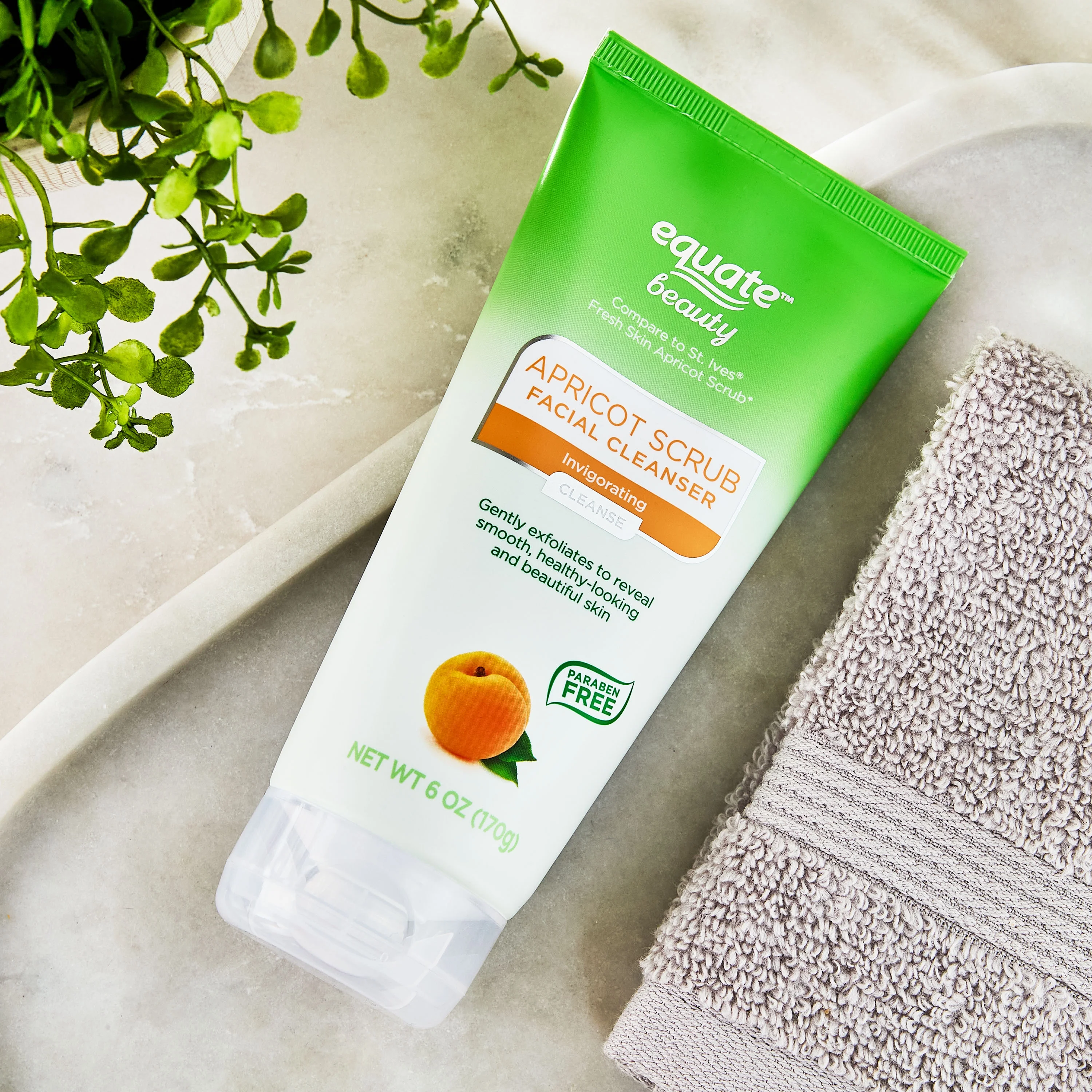 Equate Apricot Scrub Facial Cleanser, 6 oz