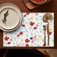 thumbnail image 5 of Pioneer Flower Floral Print Pattern Summer Placemats Table Placemats Set Of 4-Linen Kitchen Washable Placemats Table Mats 12x18 Inch Non-Slip Heat Resistant, 5 of 5