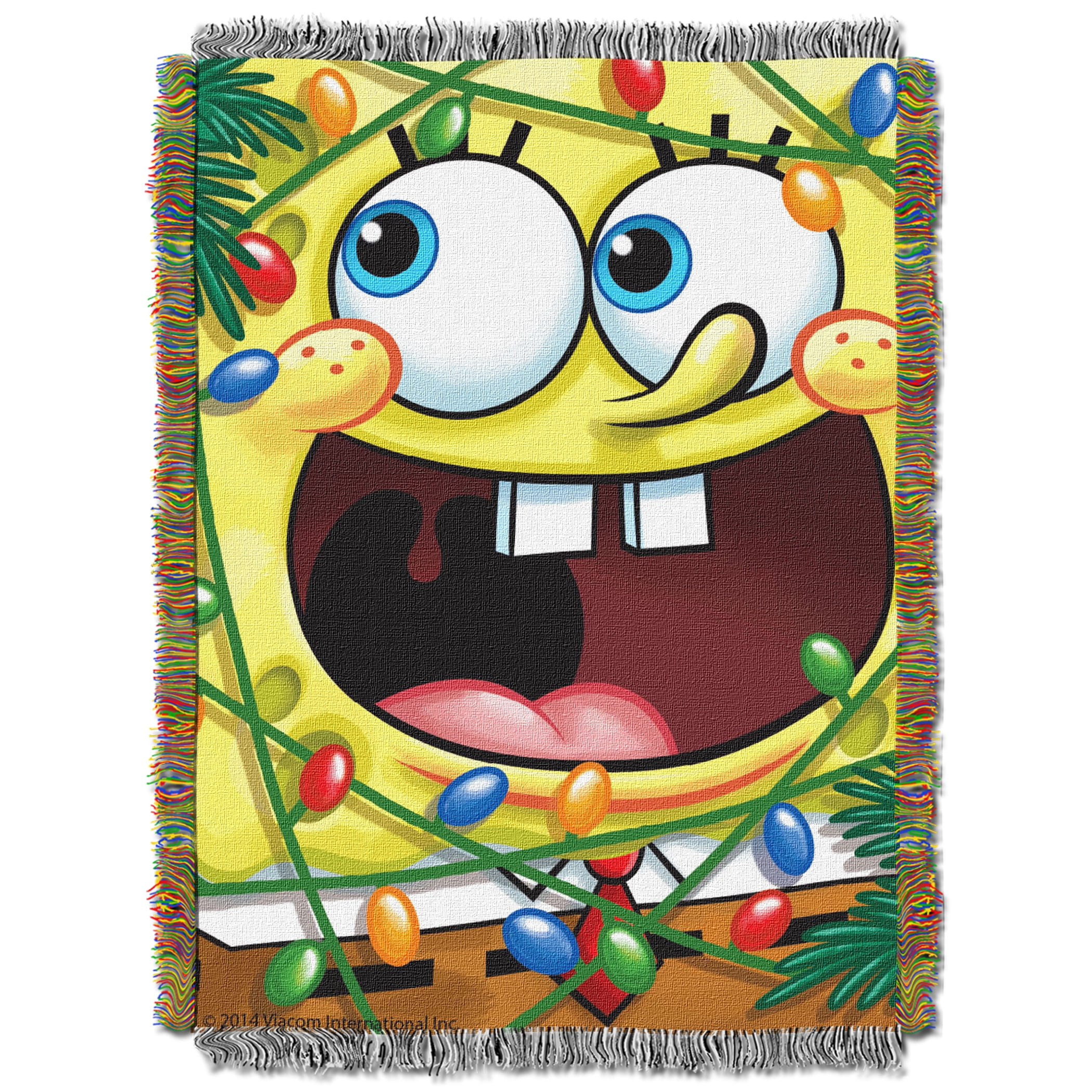 Tapestry Throw Spongebob Fa La La Woven Blanket New 283046