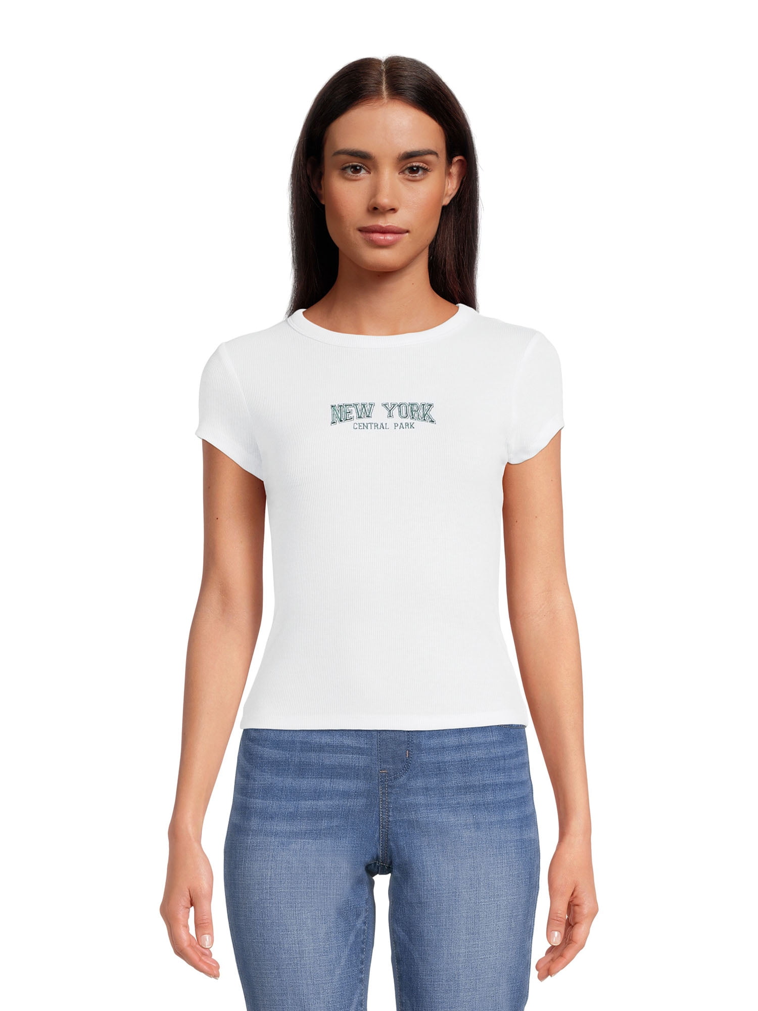 Liv & Lottie Women's Juniors Baby Tee with Short Sleeves