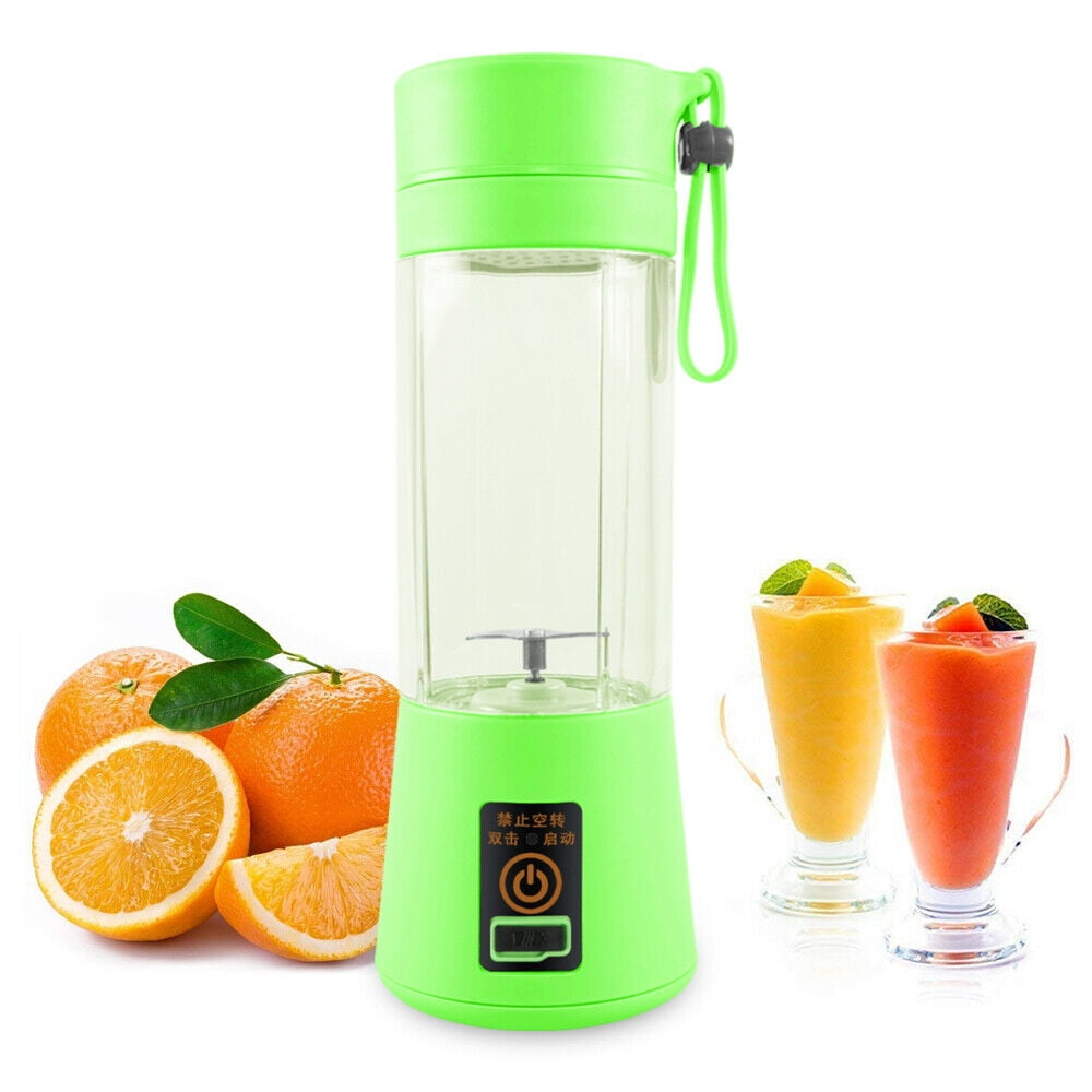 Color : Green Personal Size Blender USB Rechargeable Personal Blender with 6 Blades Small Mixer 2000mAh Juicer Cup Shakes and Smoothies Jet Ice Cream Travel Blender Portable Mini Blender 