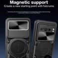 thumbnail image 2 of Magnetic Ring Bracket Sliding Window Phone Case for Google Pixel 8/8 Pro 5G, Lens Protection  Shell, Shockproof Stand Back Cover, 2 of 8