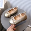 thumbnail image 4 of Ccpelsie Girls Dress Shoes Mary Jane Shoes for Kid Ballet Flats Back to School Princess Wedding Shoes(Gold,1), 4 of 4