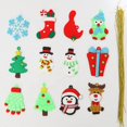 thumbnail image 5 of Ornements Bonhomme en Pain d'Épice, Ornements d'Arbre de Fête Étiquettes Cadeaux 12 Pcs, 5 of 5
