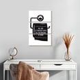 thumbnail image 2 of Elephant Stock Funny Bathroom Wall Art - Vertical Multi Panel Canvas - Hallway Wall Decor - Inspirational And Typography Multi Panel - White And Black Decor - 14" x 23", 2 of 4