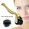 thumbnail image 2 of 540 Needles Derma Roller, 0.75 mm Micro Needle Titanium Roller for Beauty Skin Care Hair Loss, Gold, 2 of 4