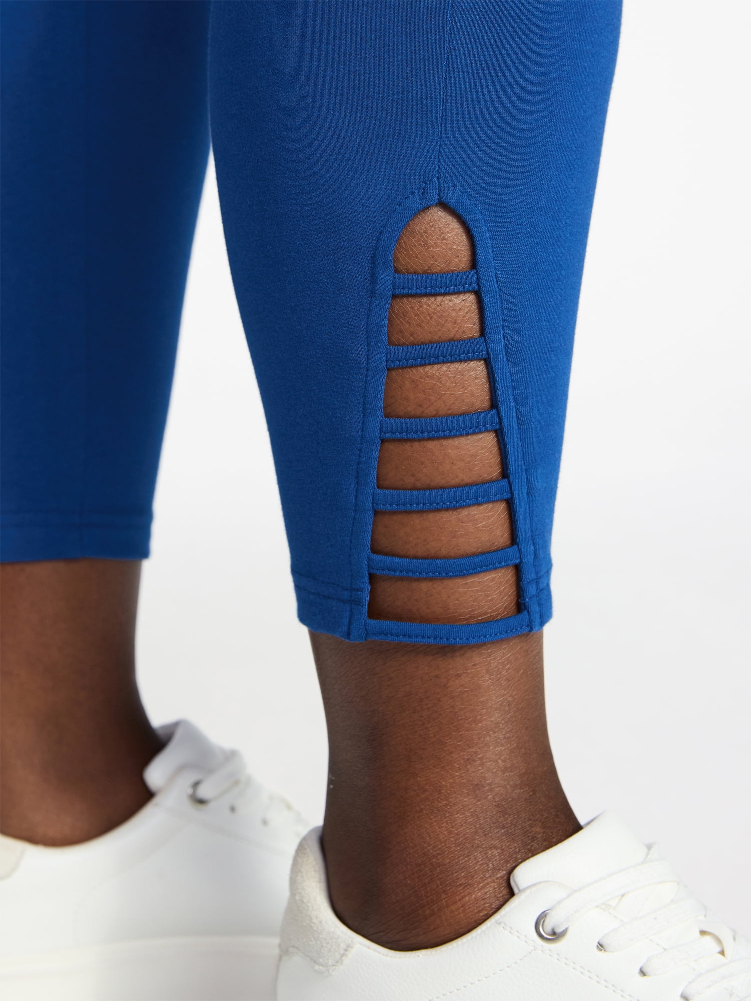 Terra & Sky Women's Plus Size Capri Ladder Leggings, 22" Inseam, Sizes 0X-5X