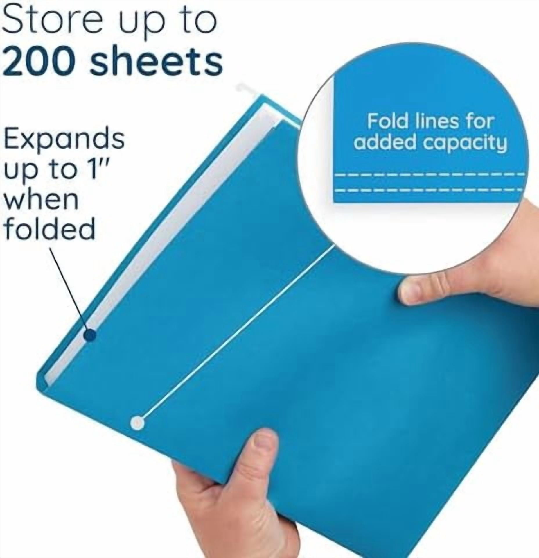 Hanging File Folders, 25 Reinforced Hang Folders, Designed for Home and Office Color Coded File Organization, Letter Size, Blue, 25 Pack