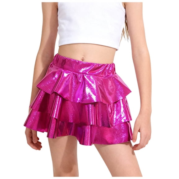 Zshosam Tutu Girls Skort Baby Girls Tutu Skirt with Headband, Toddler Girls Tulle with Diaper Cover Birthday Party Skort Size 5T 6T,(Hot Pink 5-6 Years)