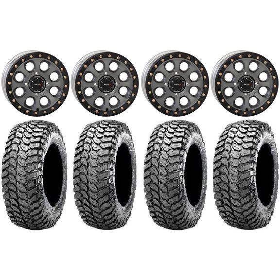 System 3 SB-7 14" Wheels Ti (4 3) 30" Liberty Tires Can-Am Commander Maverick Renegade Outlander Defender