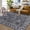 Gray, variant on Nanan 5'x7' Modern Bordered Area Rug Geometric Carpet, Machine Washable Rug Non Slip Solid Indoor Rug for Living Room Bedroom Home Office, Blue
