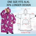thumbnail image 4 of Oversized Wearable Blanket Hoodie,Cartoon Unicorn Pattern Sherpa Blanket Hoodie with Super Pockets,Super Warm Fuzzy Pullover for Women & Men, 4 of 6