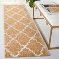 thumbnail image 2 of SAFAVIEH Berber Alastar Abstract Shag Area Rug, 2'3" x 8' Runner, Dark Beig/Ivory, 2 of 7
