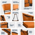 thumbnail image 4 of Folding Reclining Stadium Seat with Back Support for Bleachers 3 Reclining Positions Portable Outdoor Chair with Pockets, 4 of 7