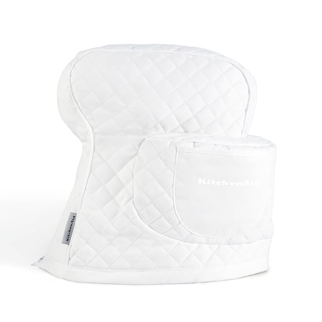 Funda para batidora de pie KitchenAid ajustada con cabezal inclinable, color blanco