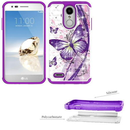 - Phone Case for LG Rebel 4 Prepaid, Rebel 3, Phoenix 4 3, Zone 4, Aristo 3, Aristo 2 Plus, Fortune 2, Risio 2, Tribute-Empire, Tribute Dynasty Crystal Cover (Crystal Butterfly with Purple)