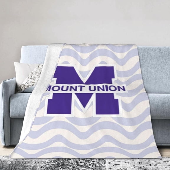 Mount Union Purple Fleece Blanket, Very Soft Microfiber Flannel Blanket for Couch Warm and Cozy for All Seasons