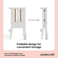 thumbnail image 6 of Storkcraft Toddler Montessori Foldable Step Stool, White with Driftwood, 6 of 15