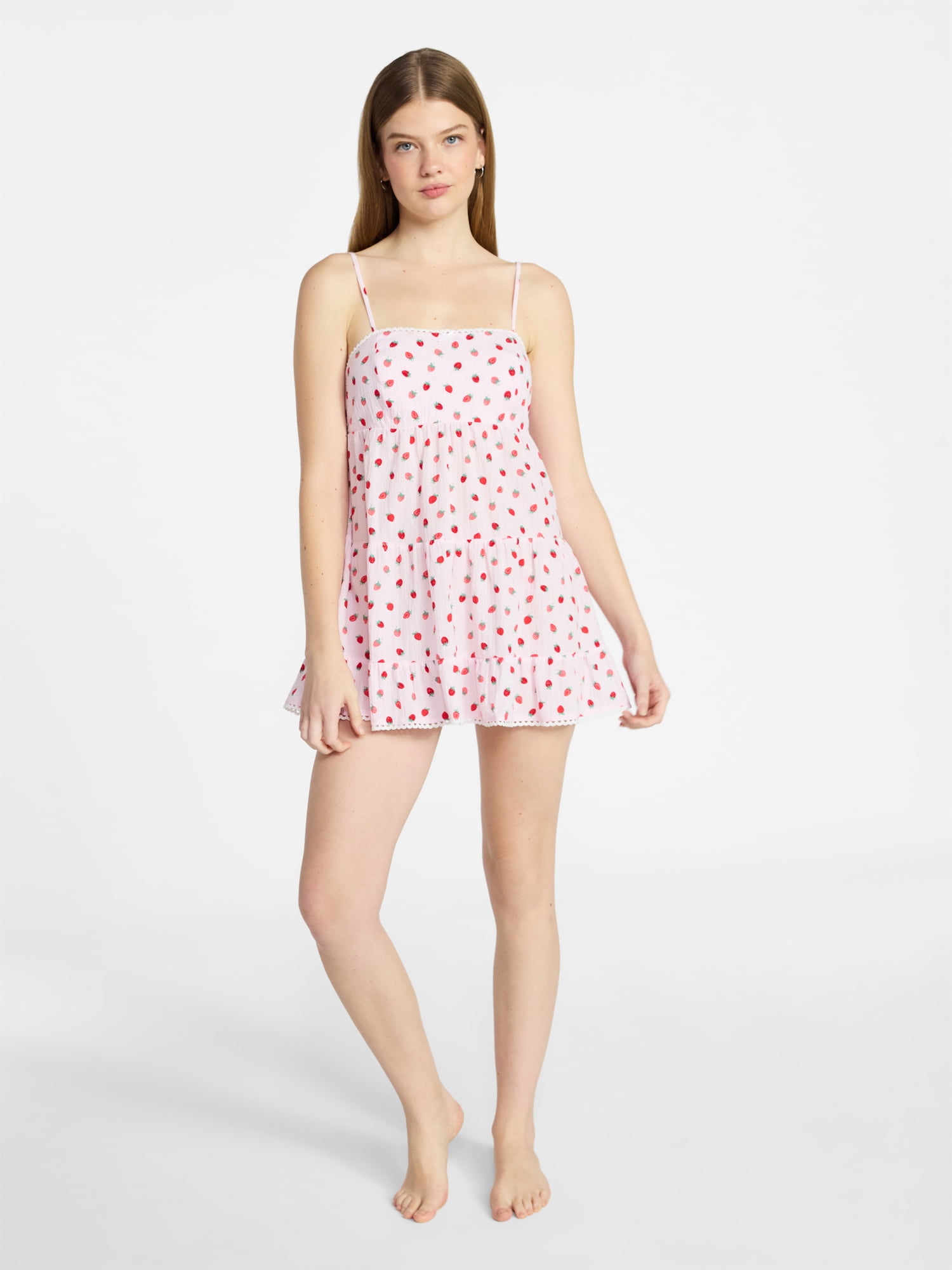 No Boundaries Woven Babydoll Sleep Dress, Women's Size XS - XXL