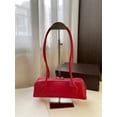 thumbnail image 3 of Bolso de cuero para las axilas para mujer, nuevo bolso tipo salchicha de color liso, bolso cruzado de mano con asa larga, moda 2024, 3 of 4