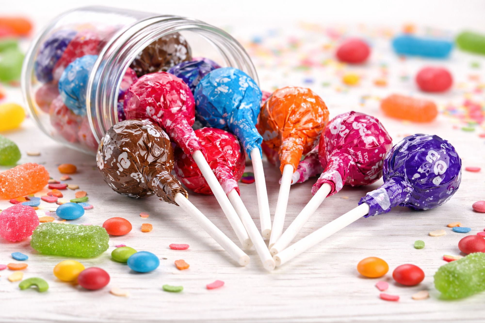 Assorted Giant Tootsie Pops Candy Lollipops, Fat Free, Peanut Free