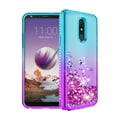 thumbnail image 2 of FIEWESEY for LG Stylo 5 Case,Liquid Glitter Diamond Quicksand Cute TPU Protective Cover for Girls and Women Phone Case for Stylo 5/Stylo 5 Plus(Green/Purple), 2 of 6