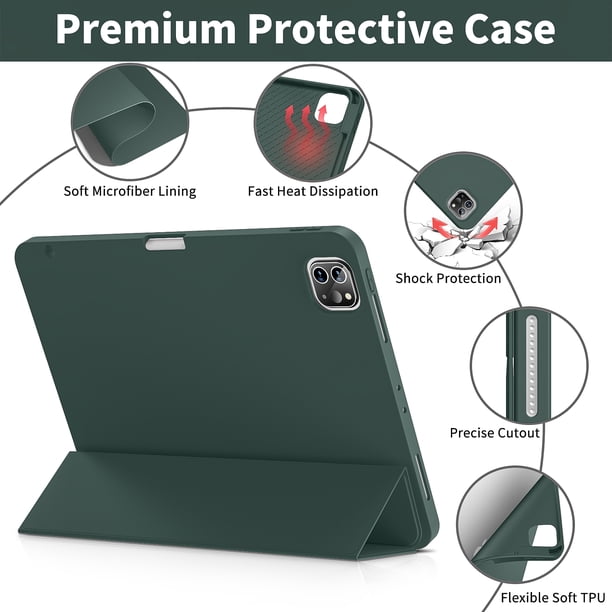 iPadアクセサリー ken12 KenKe iPad Pro 12.9 Case 2022/21/20, 6th/5th/4th Gen, Pencil