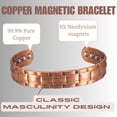 thumbnail image 3 of Wollet Copper Magnetic Bracelet for Men Women, Silver Angel Design, Cuff Copper Jewelry Set of 2, 3 of 9