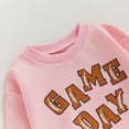 thumbnail image 4 of Okbabeha Toddler Baby Football Outfit Boy Girl Game Day Sweatshirt Long Sleeve Shirt Pullover Kids Top Fall Winter Clothes, 4 of 7