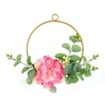 thumbnail image 1 of Hermosa corona de flores artificiales para damas de honor, guirnalda de mano y decoraciones de interior, 1 of 8