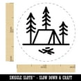 thumbnail image 2 of Simple Tent Camping in Woods Self-Inking Rubber Stamp Ink Stamper - Black Ink - Medium 1 Inch, 2 of 7