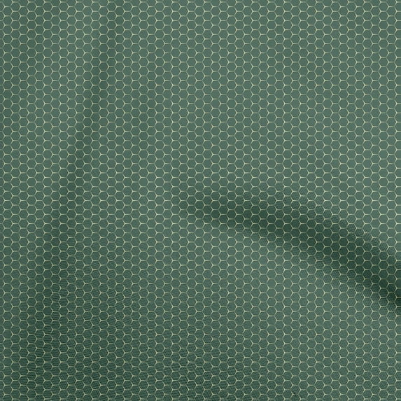 oneOone Rayon Dark Green Fabric Geometric Sewing Craft Projects Fabric Prints By Yard 56 Inch Wide