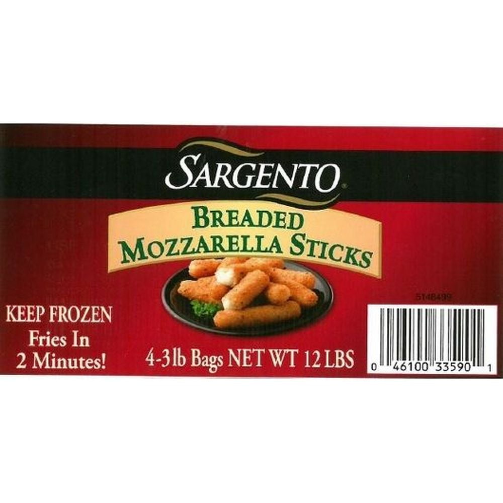 Sargento Breaded Mozzarella Sticks, 3 Pound -- 4 per case