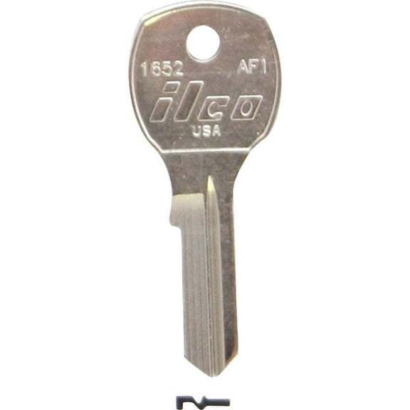 AF1 Ilco Nickel/Brass Auth Florence Cam Lock Key Blank - Quantity 10