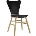 thumbnail image 3 of Modway Cascade 17.5" Modern Style Wood Dining Chair in Black (Set of 2), 3 of 5