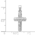 thumbnail image 3 of 14K White Gold Charm Pendant Themed 28 mm 13 Reversible Crucifix Cross, 3 of 4
