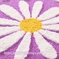 thumbnail image 4 of Evlmd Bathroom Rugs Non Slip Washable, Purple Large Bath Mats for Bathroom Floor, Soft Cute Daisy, Shaggy Soft and Absorbent, Thick Plush Shower Bath Rug Runner Decor, 20" X 32", 4 of 6