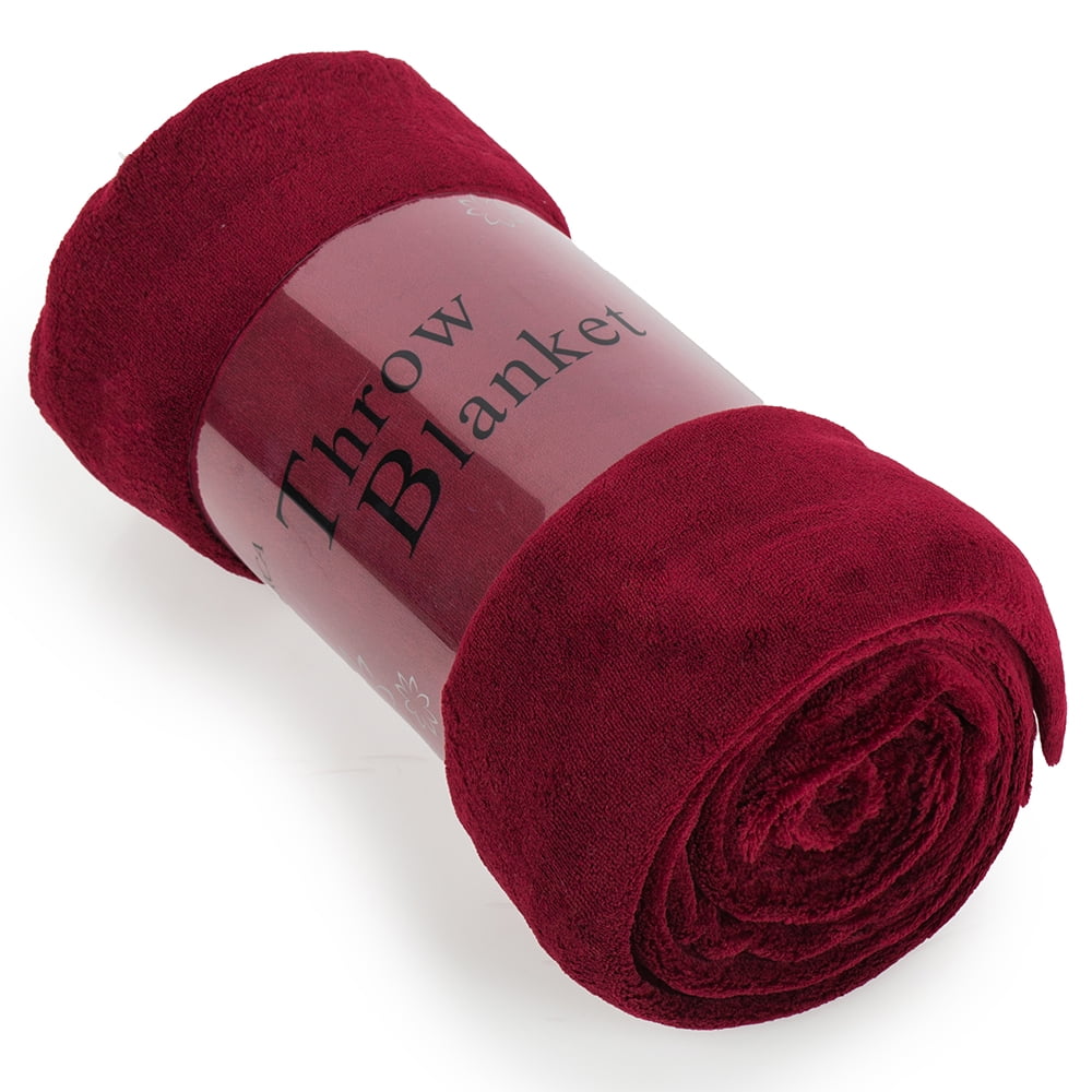 Throw Blanket 50"x60" Soft Warm Flannel Fleece Lap Throw Blanket For