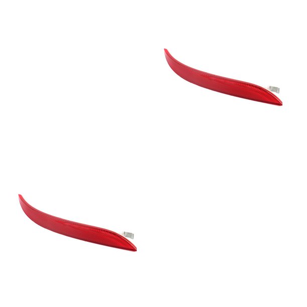 Riwesomey 63147183913 63147183914 Reemplazo para E60 2008-2010 Reflector de parachoques trasero rojo para automóvil rojo derecho 2piezas