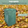 thumbnail image 3 of Lawn and Leaf Bags Large Yard Dustpan-Type Garden Bags for Collecting Leaves Reuseable Trash Cans Outdoor Pool Leaf Waste Bag 53 Gallon Per Bag 2-Pack, 3 of 5
