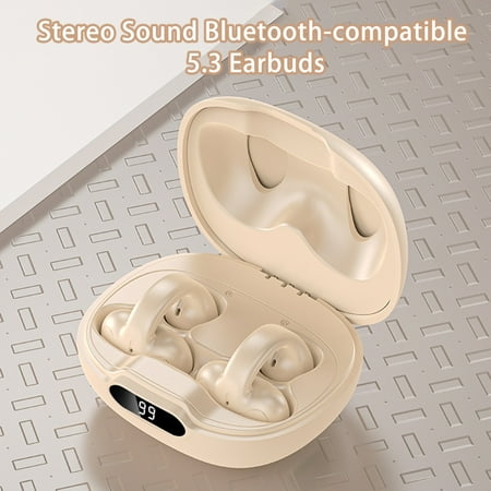 HES S518 Wireless Earphones Ear Clip Comfortable Noise Reduction HiFi Sound Bluetooth-compatible 5.3 Headphones Earbuds Sports Wear