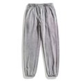 thumbnail image 6 of Men's Fleece Plush Loungewear Sets Bottoms Botton up Casual Jogging Gym Suit Jacket Gray L, 6 of 7