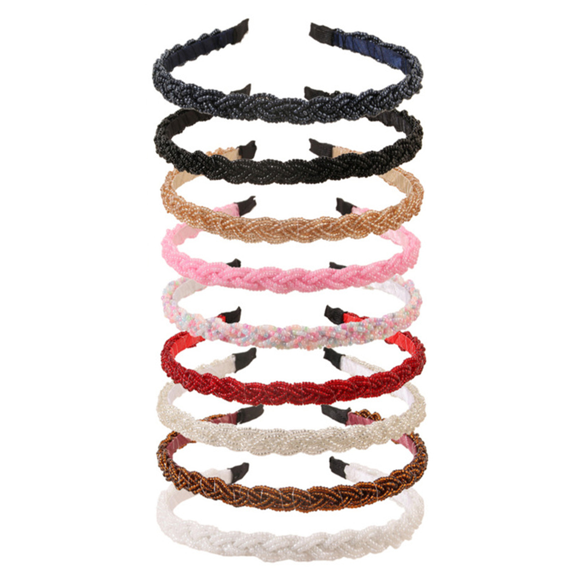 Multi colored HeadbandnCrystal AB cut Beaded headbands Beaded Fabric Headband by Celebrate It™, Color: Pink | Michaels main image 2